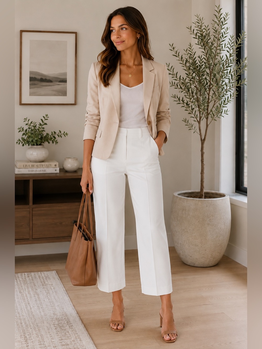 J. Crew White Cropped Wide Leg Trouser Women’s Size 10
